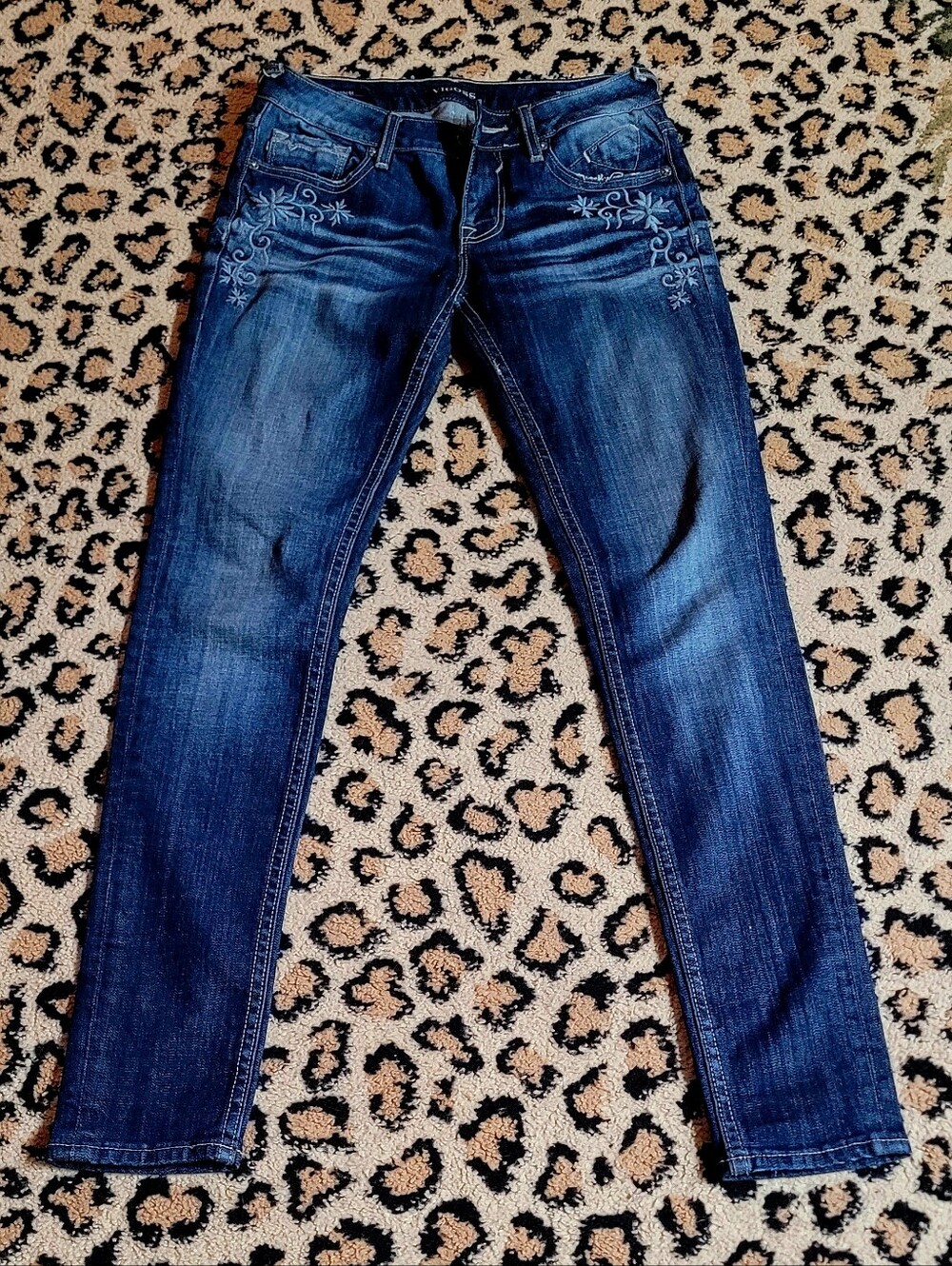 Women's Vigoss The Jagger Skinny   Embroidered Slim Jeans W25 L31